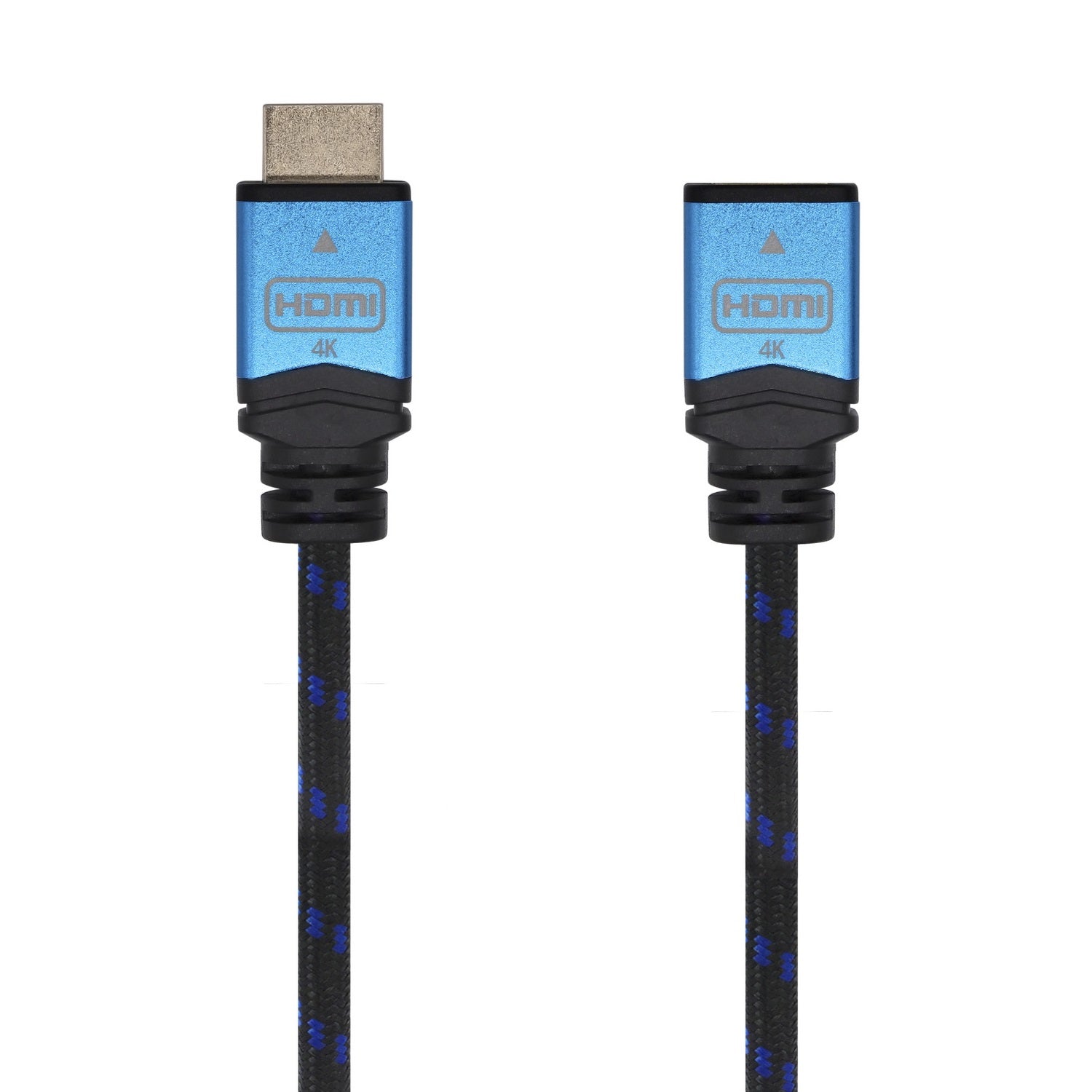 Cable HDMI V2.0 Prolongador Premium Alta Velocidad / HEC 4K@60Hz 18Gbps, A/M-A/H, Negro/Azul, 3.0m