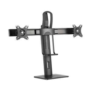 Soporte De Mesa Pro Contrapeso Giratorio E Inclinable Para 2 Monitores 6kg De 17-27, Negro