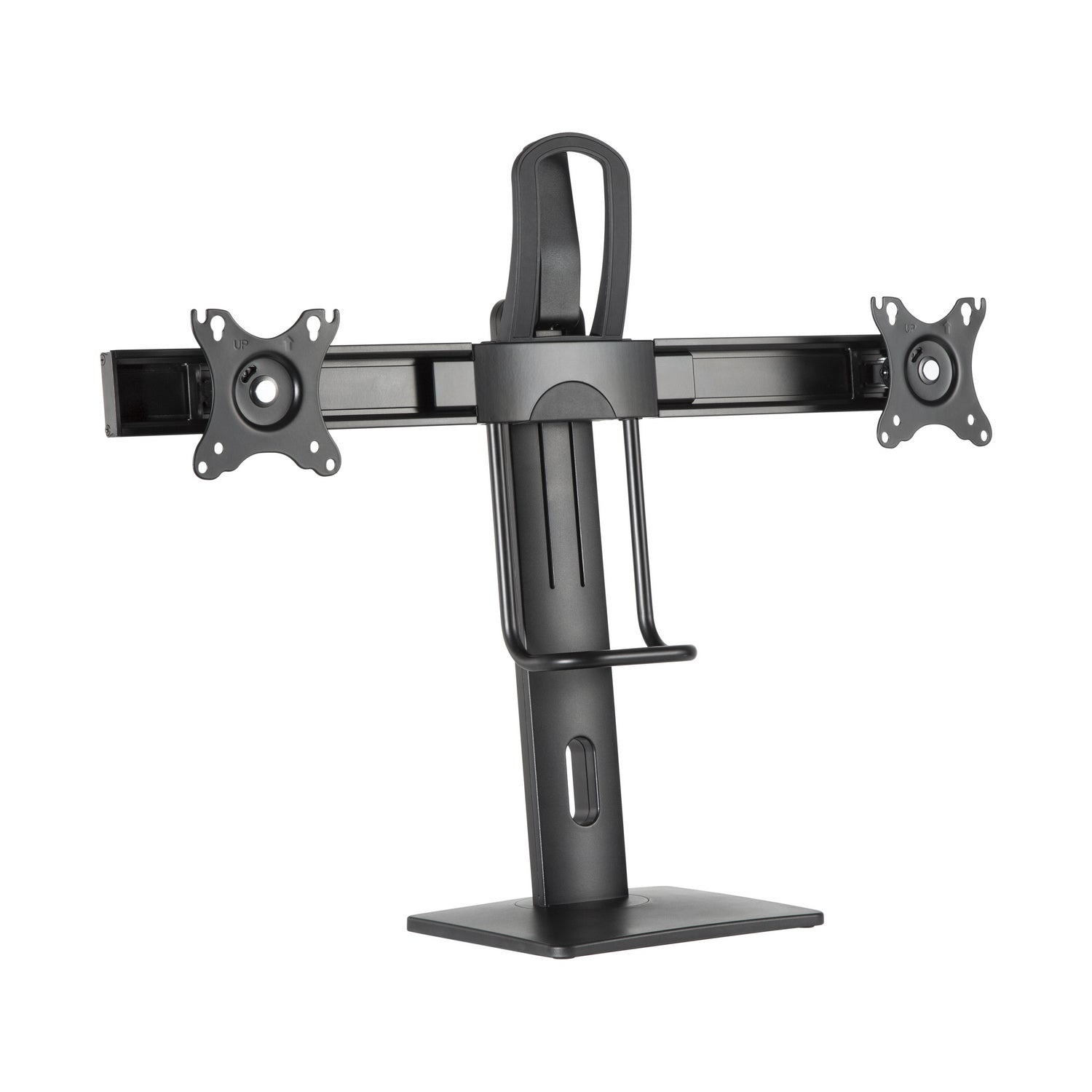Soporte De Mesa Pro Contrapeso Giratorio E Inclinable Para 2 Monitores 6kg De 17-27, Negro