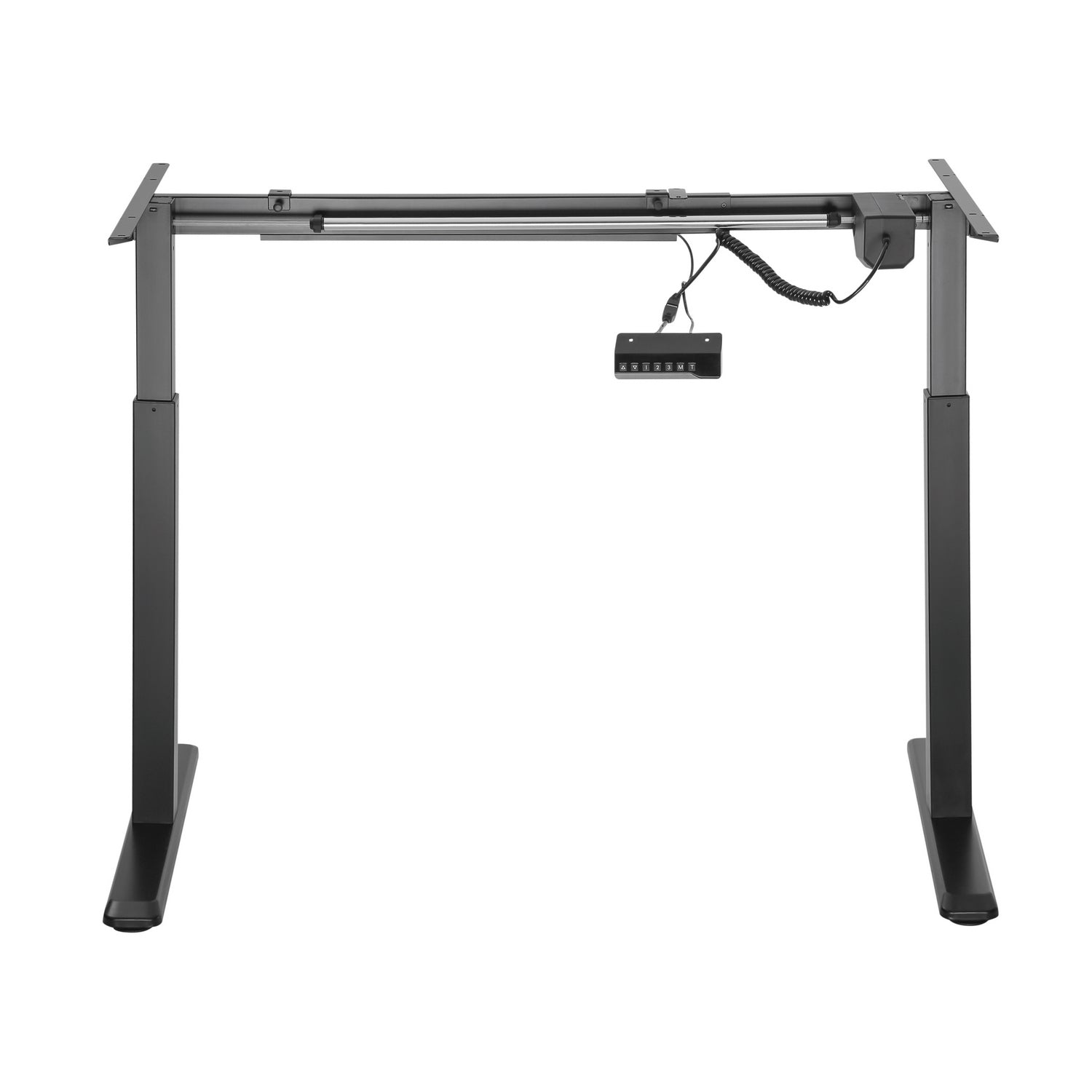 Bastidor De Escritorio Motorizado, Altura Ajustable Con Panel De Control, 80kg, Negro