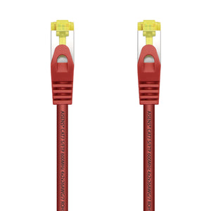 Cable De Red Latiguillo RJ45 LSZH Cat.7 600 MHz S/FTP PIMF AWG26, Rojo, 25 cm