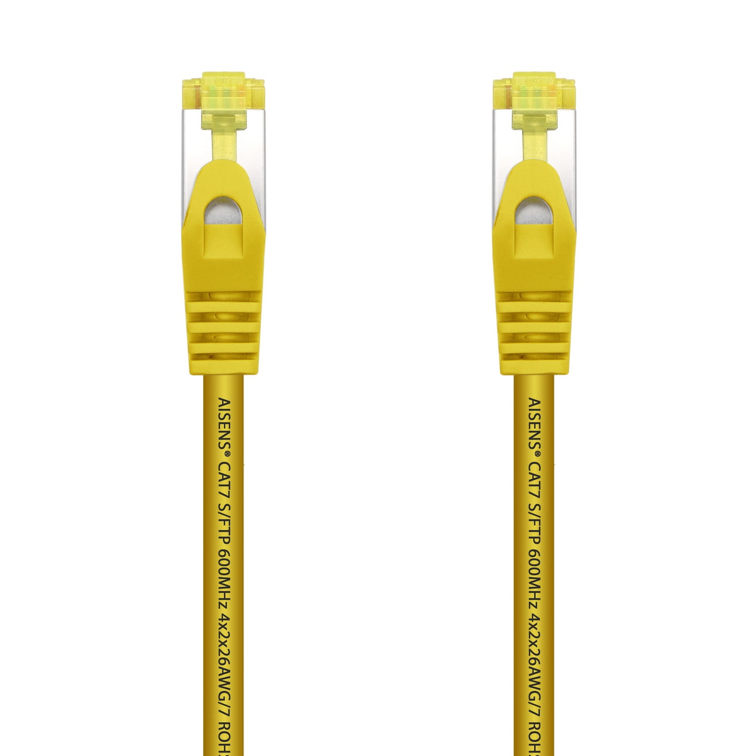 Cable De Red Latiguillo RJ45 LSZH Cat.7 600 MHz S/FTP PIMF AWG26, Amarillo, 0.5 m