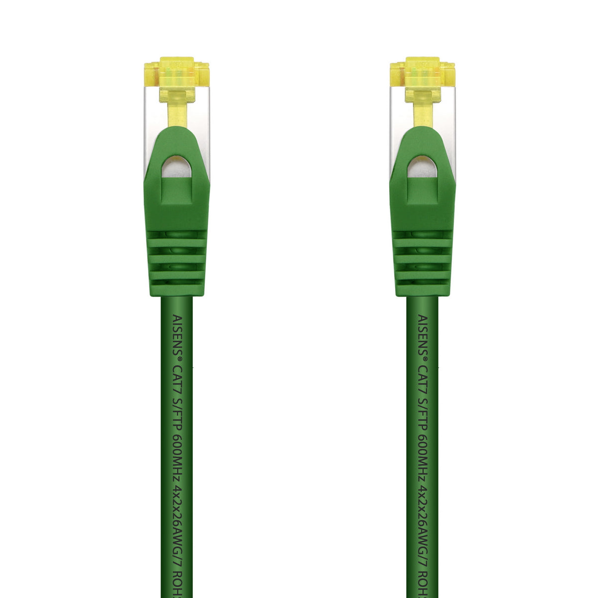 Cable De Red Latiguillo RJ45 LSZH Cat.7 600 MHz S/FTP PIMF AWG26, Verde, 25 cm
