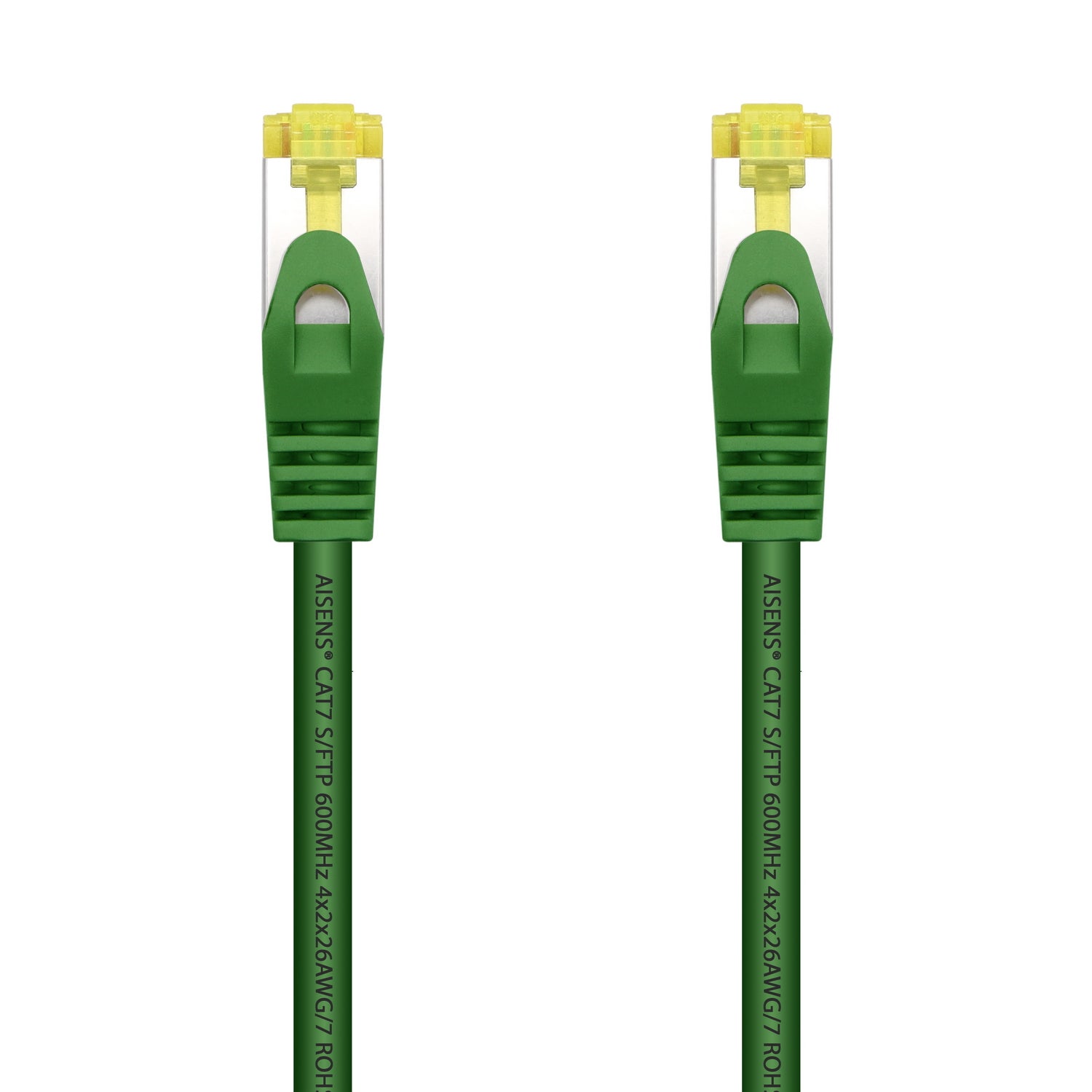 Cable De Red Latiguillo RJ45 LSZH Cat.7 600 MHz S/FTP PIMF AWG26, Verde, 2.0 m