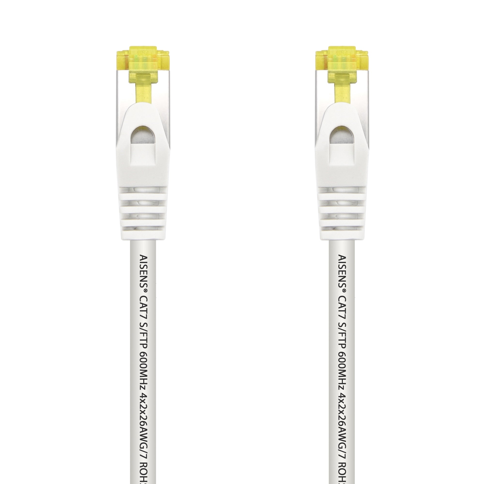 Cable De Red Latiguillo RJ45 LSZH Cat.7 600 MHz S/FTP PIMF AWG26, Blanco, 1.0 m