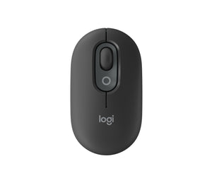 POP Mouse, ratón inalámbrico Bluetooth compacto y portátil con botones programables y clics discretos, tecnología Easy-Switch para alternar hasta 3 dispositivos, portátil, tablet, PC: grafito
