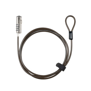 Cable de Seguridad Tipo NANO con Combinación para Portátiles 1.5 metros, Gris Oscuro