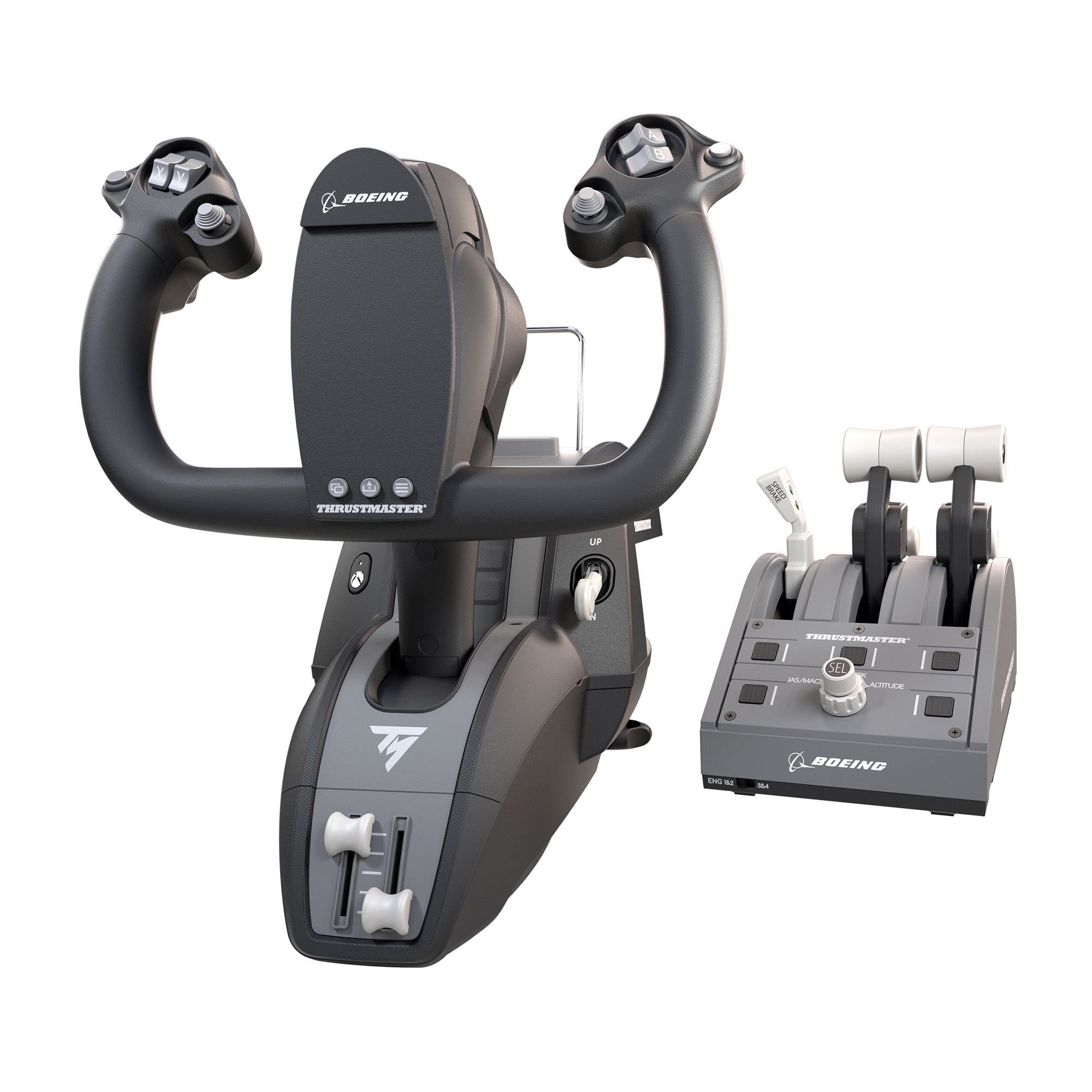 TCA Yoke Pack Boeing Edition Negro, Gris USB Panel de mandos tipo máquina recreativa PC, Xbox, Xbox One, Xbox One S, Xbox One X, Xbox Series S, Xbox Series X