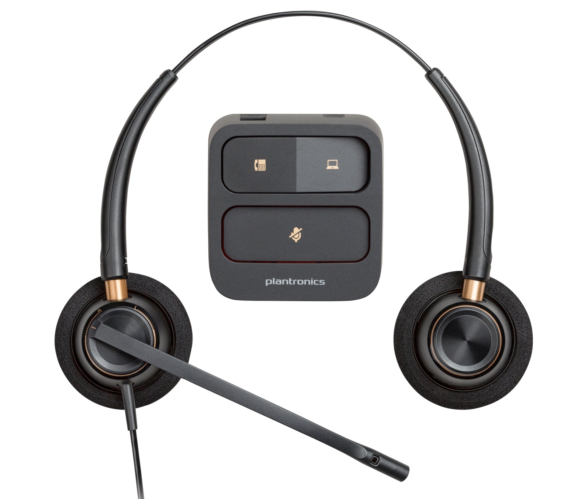 Auriculares binaurales Poly EncorePro 520 con desconexión rápida