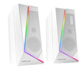 ALTAVOCES 2.0 BLUETOOTH 5.0 MS7 WHITE 20W RMS ILUMINACION RGB DINAMICO PROCESADOR DSP