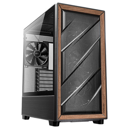 0-761345-10133-2 carcasa de ordenador Midi Tower Negro, Madera