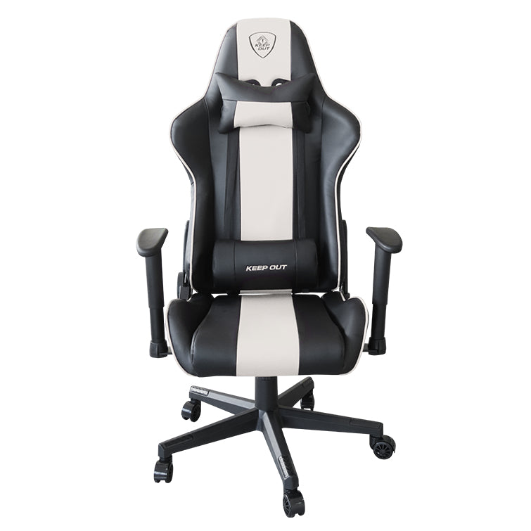 XSPRO-RACING Silla para videojuegos universal Asiento acolchado Negro, Blanco