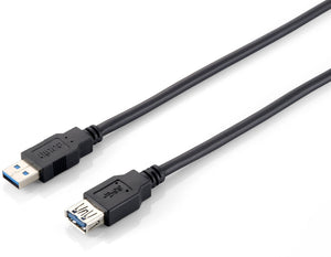 128398 Cable de extensión USB 3.0, A/M a A/F, 2,0 m, 5 Gbps, negro