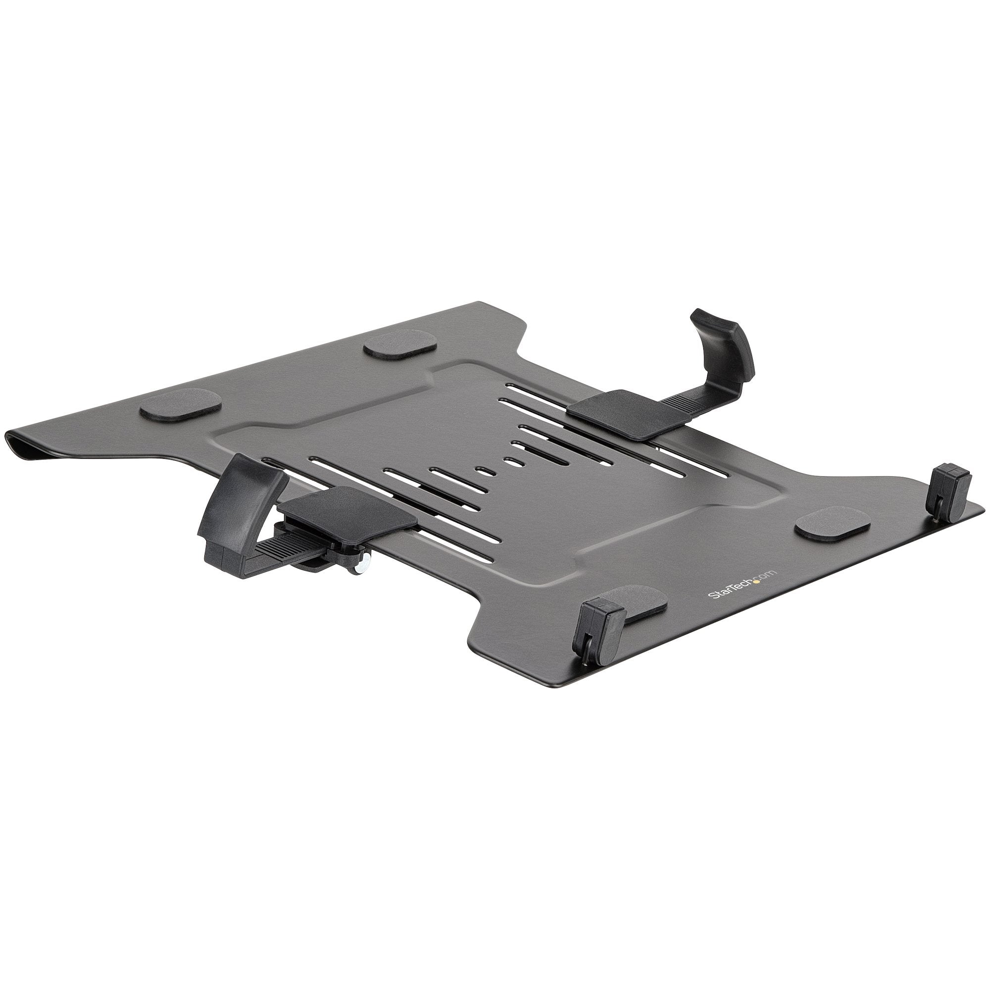 Bandeja VESA para Ordenador Portátil - Soporte Ajustable con Brazo de Monitor para Ordenador Portátil (4,5kg) - con Perforaciones VESA de 75x75 100x100 - Ventilado