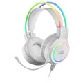 MHRGBW, Auriculares Chroma RGB Flow, Micrófono Profesional, Sonido Espacial, Blanco