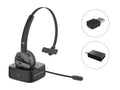 POLONA03BDA auricular y casco Auriculares Inalámbrico Diadema Oficina/Centro de llamadas Bluetooth Base de carga Negro
