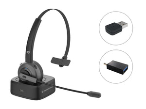 POLONA03BDA auricular y casco Auriculares Inalámbrico Diadema Oficina/Centro de llamadas Bluetooth Base de carga Negro