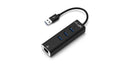 SCT240 hub de interfaz USB 3.2 Gen 1 (3.1 Gen 1) Type-A 5000 Mbit/s Negro