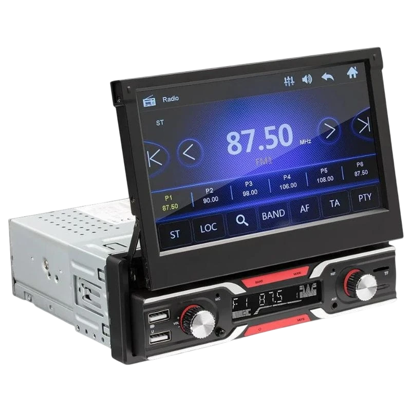 SWM 9603S Pantalla Retráctil Bluetooth Carplay/Android Auto inalámbrico USB Negro 1 DIN