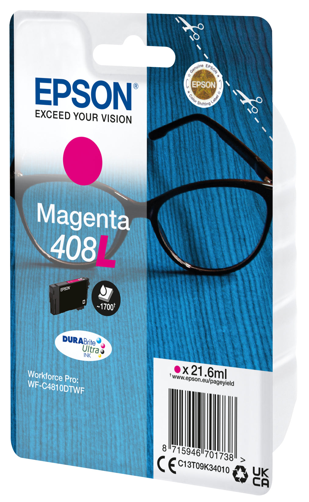 Singlepack Magenta 408L DURABrite Ultra Ink