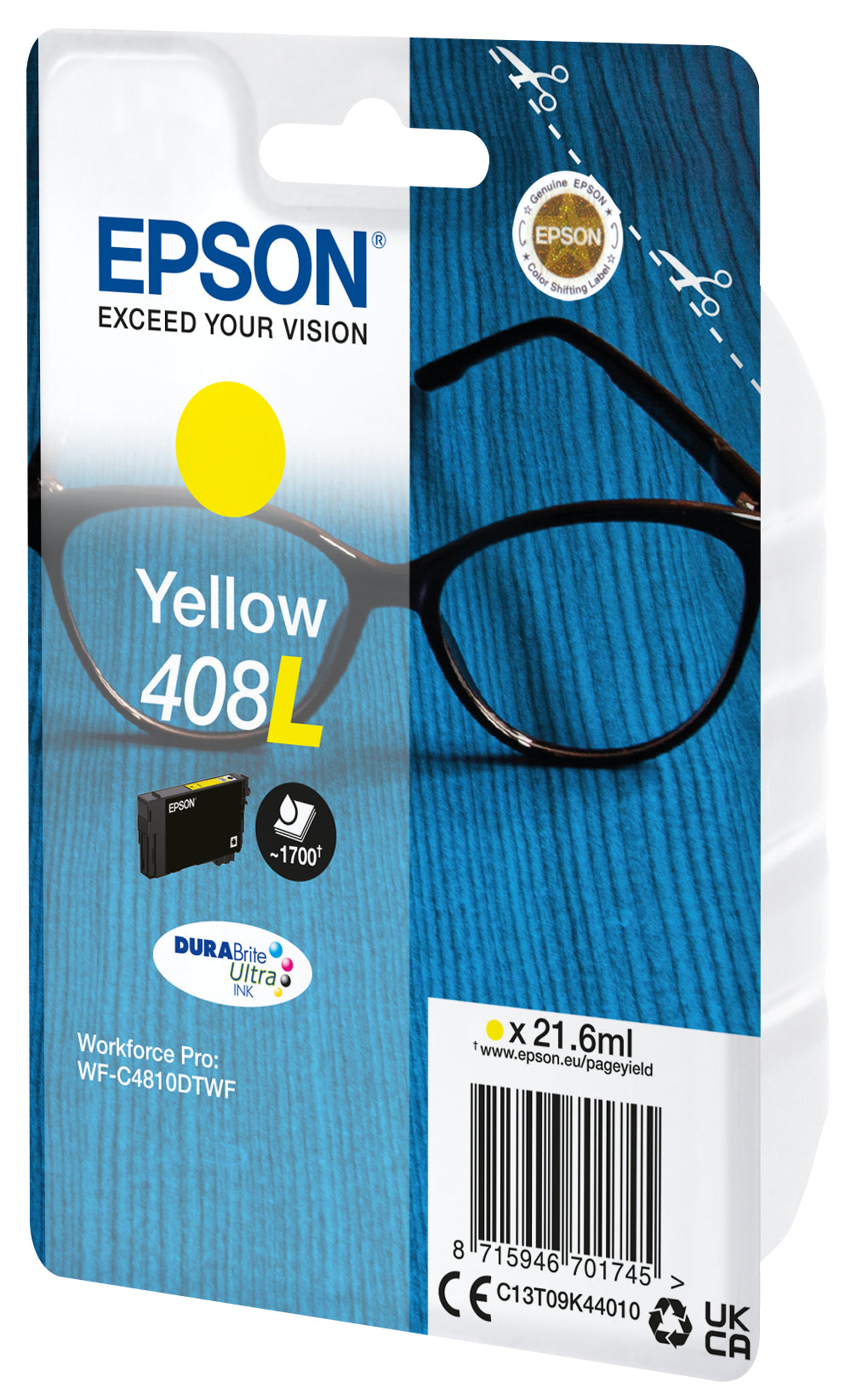 Singlepack Yellow 408L DURABrite Ultra Ink