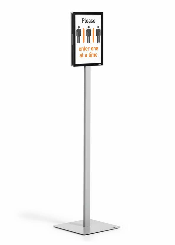 INFO STAND BASIC A4 1 ST 501257 (501257) Stand de información Metal, Plástico Gris