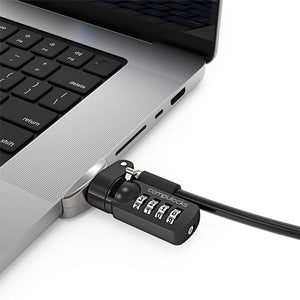 MBPR16LDG02CL cable antirrobo Negro, Plata