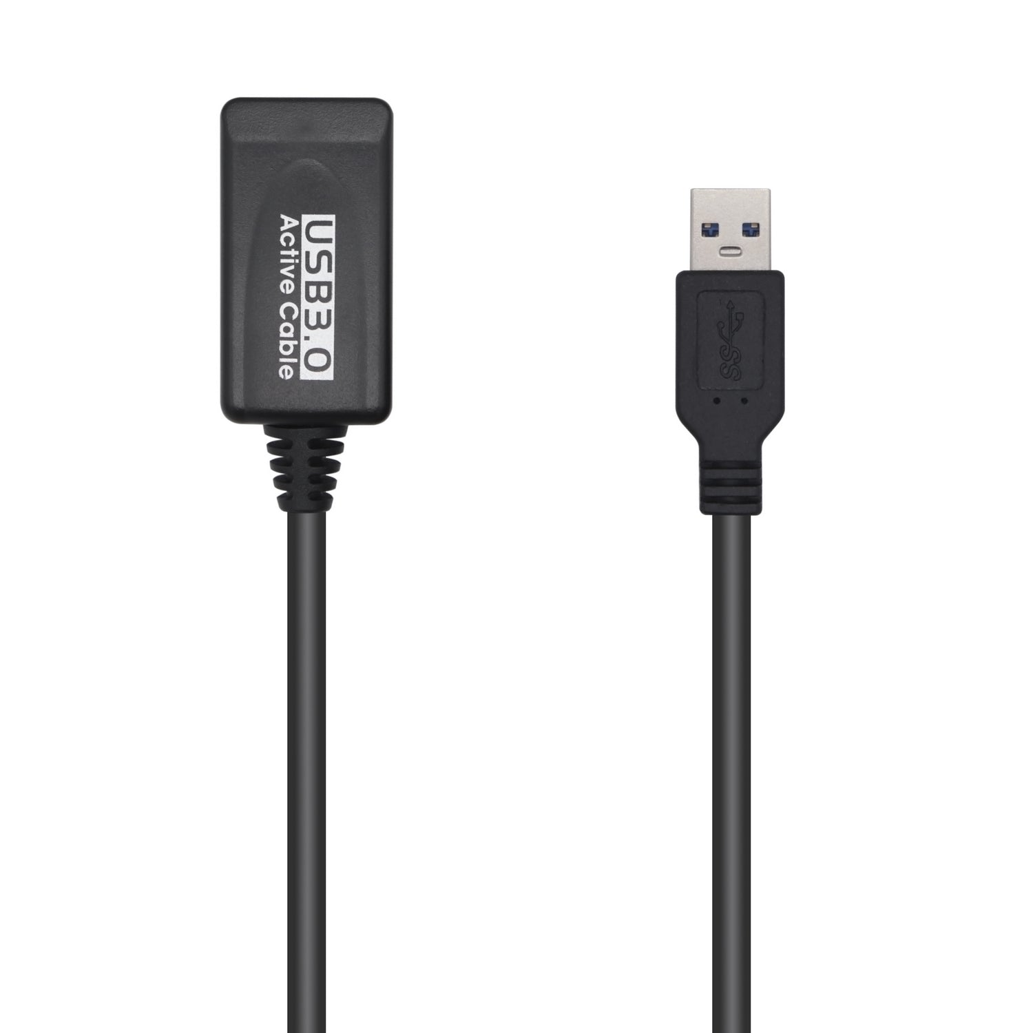 Cable USB 3.0 Prolongador Con Amplificador, Tipo A/M-A/H, Negro, 5.0m