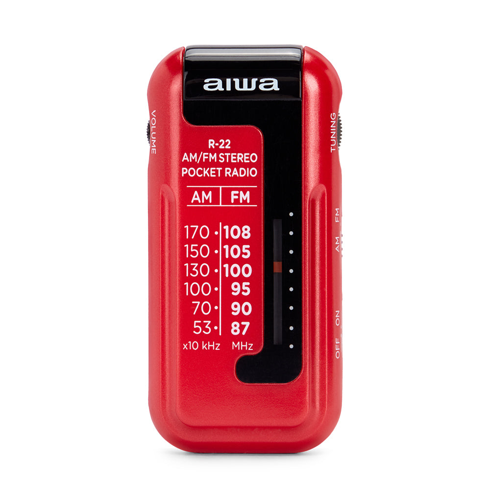 R-22RD radio Personal Analógica Rojo