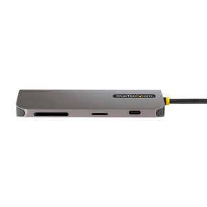 Adaptador Multipuertos USB C de Vídeo 4K a 60Hz, con Hub de 3 Puertos USB-A de 5Gbps, Entrega de Alimentación USB de 100W, Red Ethernet, SD/microSD, Cable de 30cm