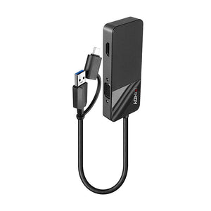 43354 base para portátil y replicador de puertos USB 3.2 Gen 1 (3.1 Gen 1) Type-A + Type-C Negro