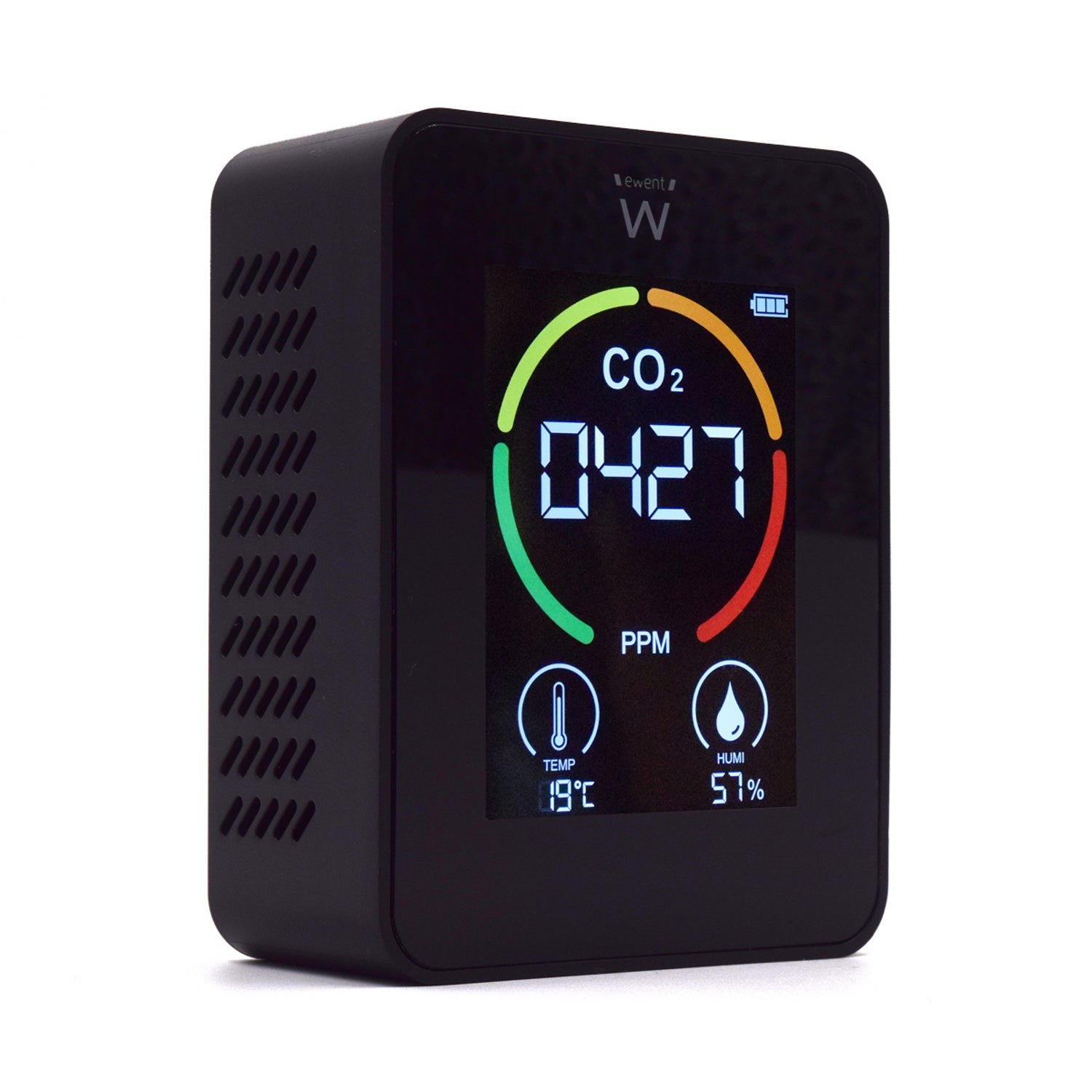 EW2420 medidor de calidad del aire Negro