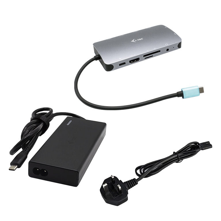 Metal USB-C Nano Dock HDMI/VGA with LAN + Universal Charger 77 W