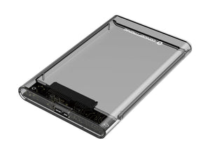 DANTE03T caja para disco duro externo Carcasa de disco duro/SSD Transparente 2.5"