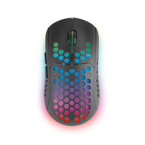 MMW3, Ratón Gaming Inalámbrico, RGB Flow, Ultraligero 79g, 3200DPI, Negro
