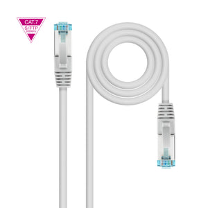 Cable de Red Cat.7 600MHZ LSZH SFTP PIMF AWG26, Blanco, 50 cm