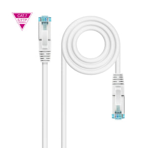 Cable de Red Cat.7 600MHZ LSZH SFTP PIMF AWG26, Blanco, 30 cm