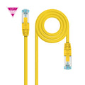 Cable de Red Cat.7 600MHZ LSZH SFTP PIMF AWG26, Amarillo, 25 cm