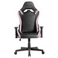 MGC-PRO, Silla Gaming Profesional, Acabado Cuero PU, Reposabrazos 2D y Respaldo Reclinable 135°, Cojines Lumbar y Cervical Soft-Touch, Ruedas XL y Pistón Gas Clase 4, Rosa