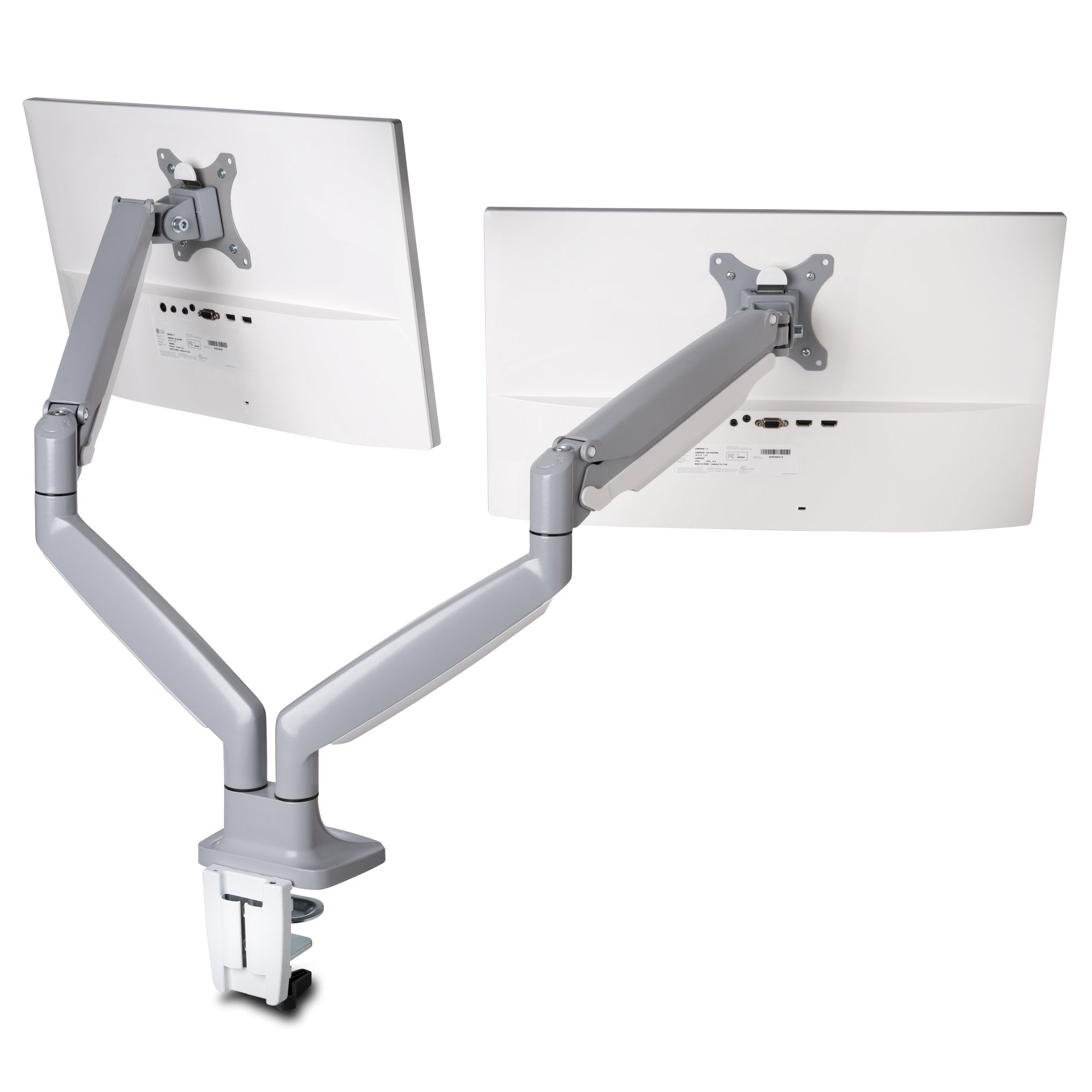 Brazo SmartFit de altura ajustable con un toque para dos monitores