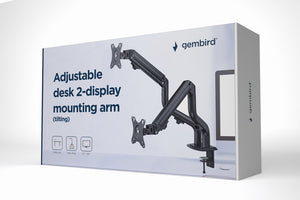 MA-DA2-02 soporte para monitor 81,3 cm (32") Escritorio Negro