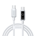 Joyroom Cable Intelligent Power‑Off 100 W USB‑C a USB‑C 1,2 m, Blanco