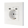 Nanocable Base Pared toma SCHUKO 2USB Max .2.4A