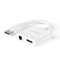Nanocable Adaptador USB-C a Jack+USB-C/H PD 60W