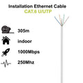 Ewent Bobina cable red Cat. 6 U/UTP, LSZH, 305mt