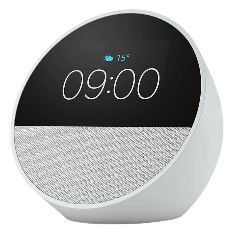 Amazon Echo Spot 2024 Blanco Bluetooth 5.0 WiFi Altavoz inteligente Alexa