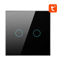 Avatto LZTS02-EU-B2 2 Botones ZigBee Negro - Interruptor Táctil Inteligente
