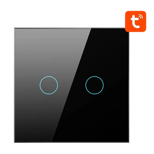 Avatto LZTS02-EU-B2 2 Botones ZigBee Negro - Interruptor Táctil Inteligente
