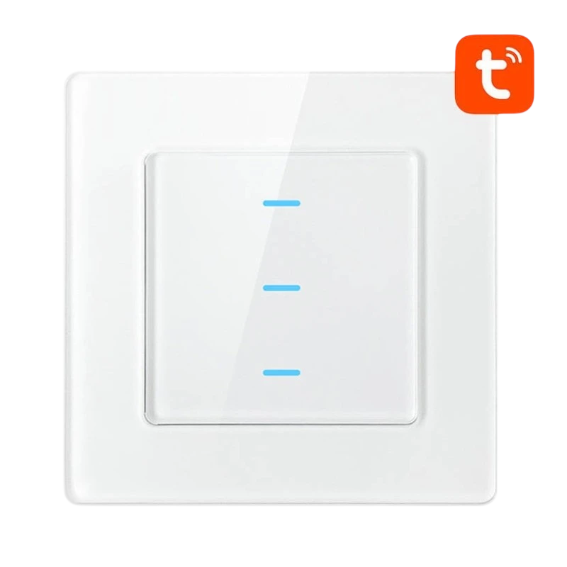 Avatto N-TS10-W3 3 Botones WiFi Blanco - Interruptor Táctil Inteligente