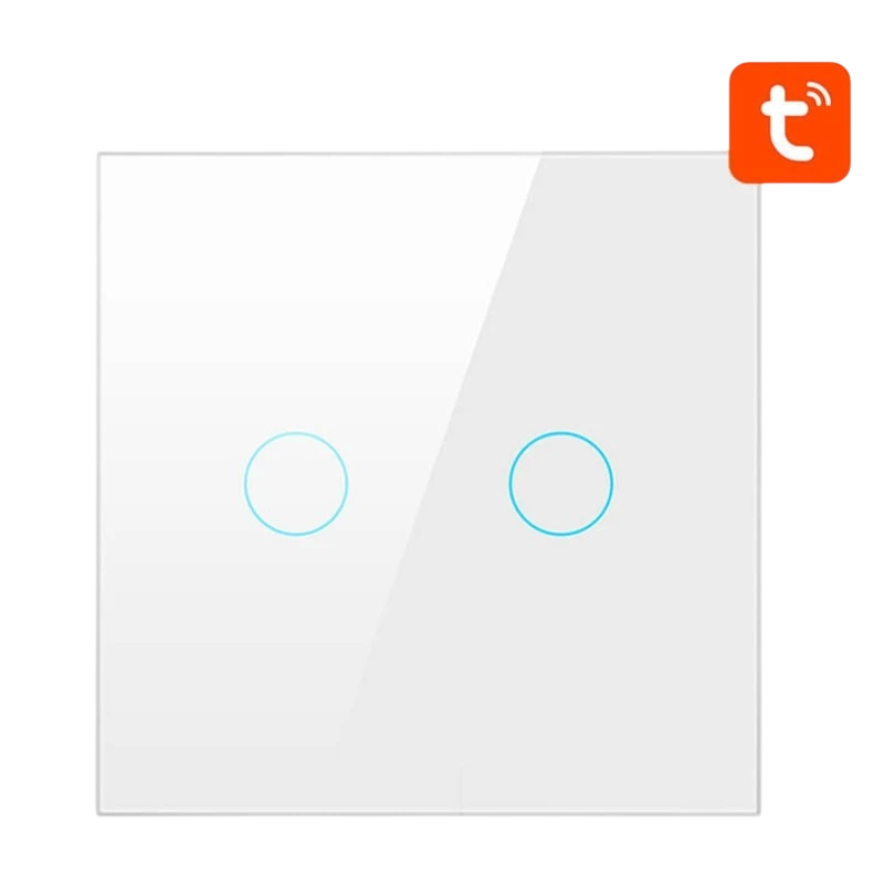 Avatto ZTS02-EU-W2 2 Botones ZigBee Blanco - Interruptor Táctil Inteligente